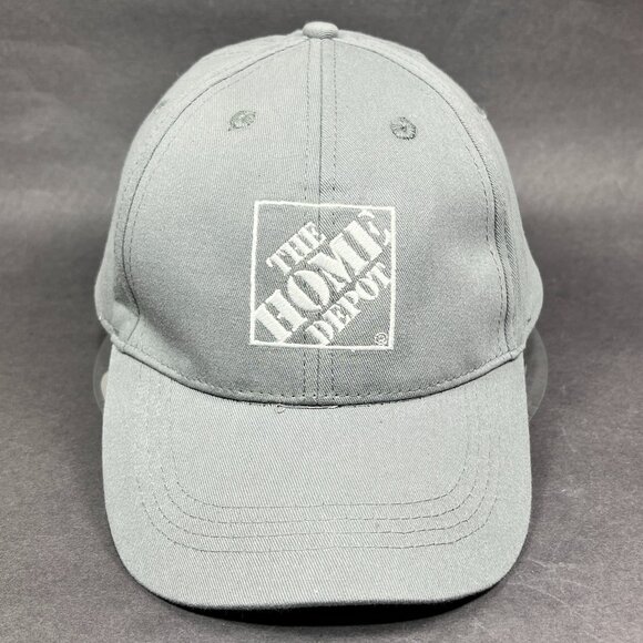 The Home Depot Strap Back Hat Cap Select Gray Logo Workwear Uniform Mens - Picture 1 of 13